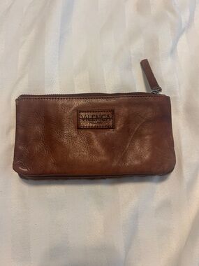 Vilenca Brown Leather Zip Wallet -Holland